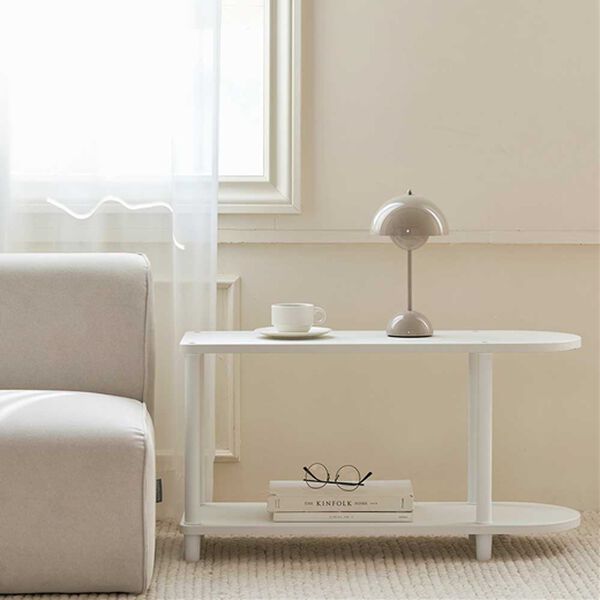 iellio（イエリオ）の「＜ＲＯＯＭ＆ＨＯＭＥ＞デイリーラウンドハーフ棚（ラック・棚・本棚）」｜詳細画像