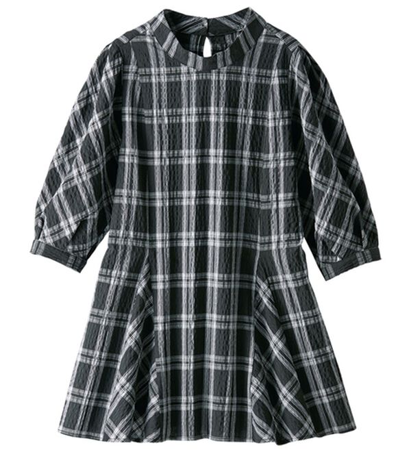 BELLUNA（ベルーナ）の「着痩せ！サッカー素材切替ブラウス（ブラウス）」｜詳細画像