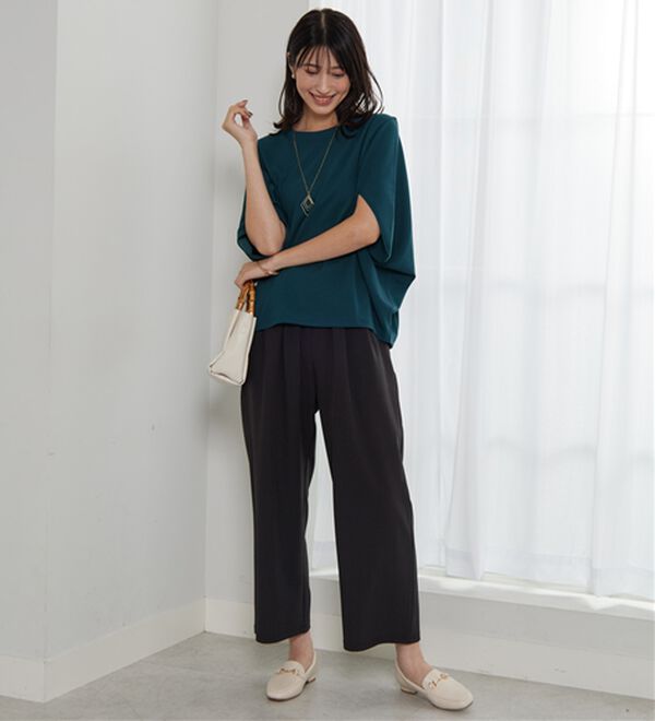 BELLUNA（ベルーナ）の「体型カバー！ポンチョプルオーバー（カットソー）」｜詳細画像