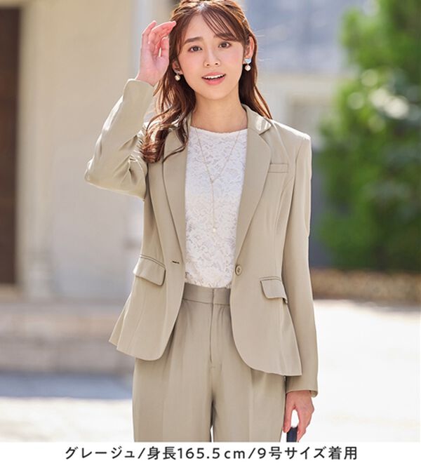 alotta（アロッタ）の「【２点セット】洗える！多機能セットアップ＜７号～２３号＞（パンツスーツ）」｜詳細画像