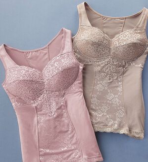 LAVIENNE（ラヴィエンヌ）の「【２色組】背すじシャッキリインナー（肌着・インナーウェア）」｜2色組