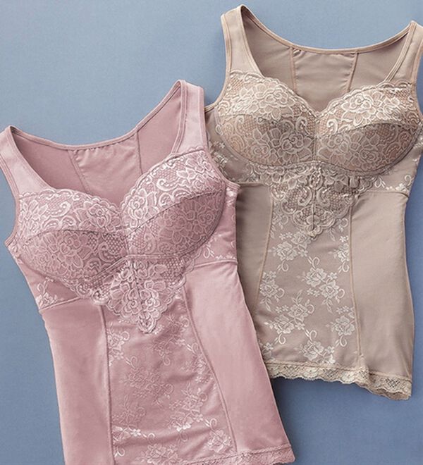 LAVIENNE（ラヴィエンヌ）の「【２色組】背すじシャッキリインナー（肌着・インナーウェア）」｜2色組