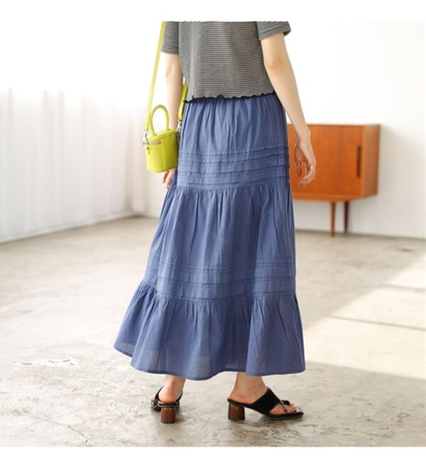 GeeRA（ジーラ）の「タックティアードマキシスカート（ロングスカート）」｜詳細画像