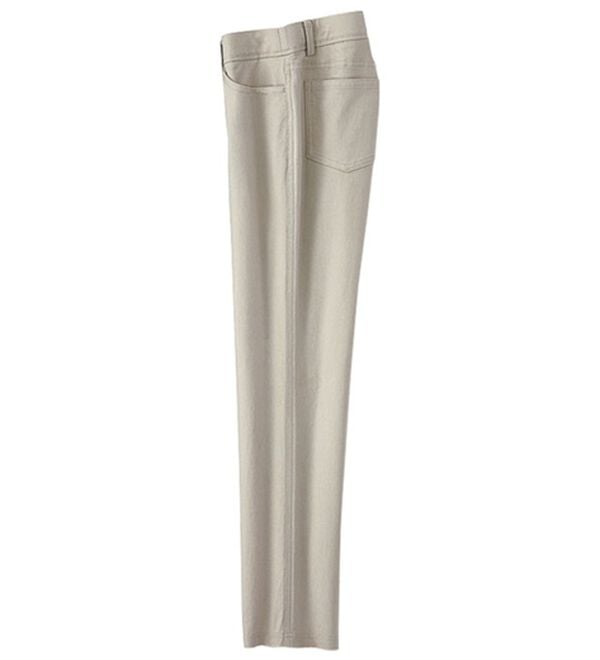 BELLUNA（ベルーナ）の「ウルトラ美脚！ストレッチ切替アンクルパンツ（クロップドパンツ）」｜ペールグレー