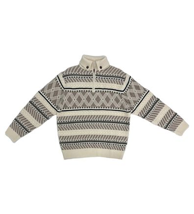 「衿暖かふっくらモールセーター（メンズニット・セーター）」