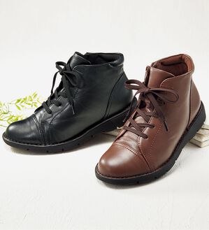 BELLUNA（ベルーナ）の「５Ｅ山羊革レースアップショートブーツ（ブーツ）」｜詳細画像