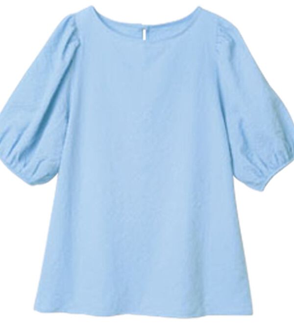 RANAN（ラナン）の「ひんやり！サッカー素材袖ボリュームブラウス（ブラウス）」｜詳細画像