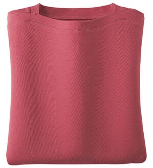 BELLUNA（ベルーナ）の「艶やか綿１００％シンプルプルオーバー（カットソー）」｜コーラル