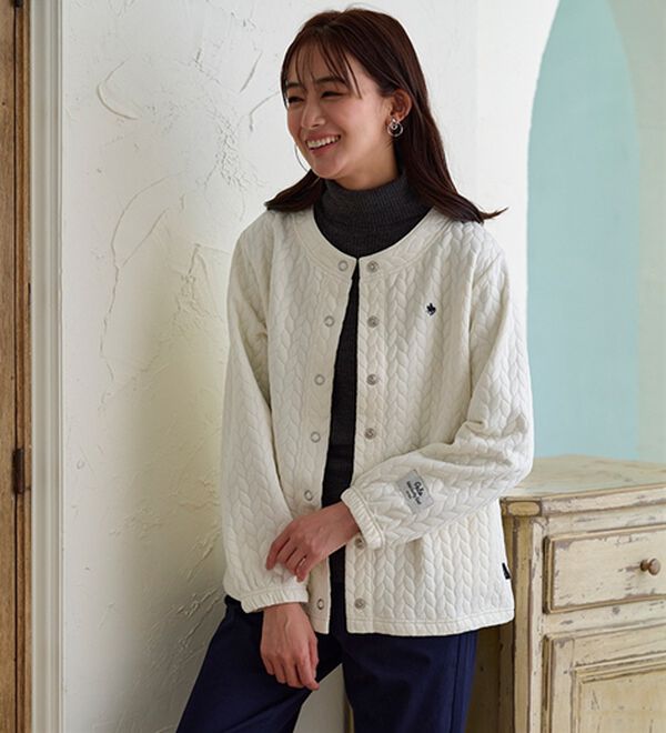 BELLUNA（ベルーナ）の「【ＰＯＬＯ　ＢＣＳ】ジャカード素材カーディガン（その他カーディガン）」｜詳細画像