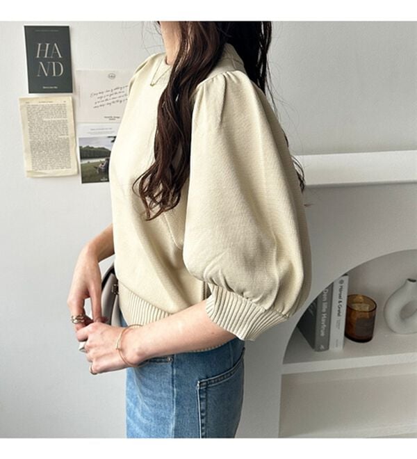 GeeRA（ジーラ）の「パフスリーブニットプルオーバー（ニット・セーター）」｜詳細画像