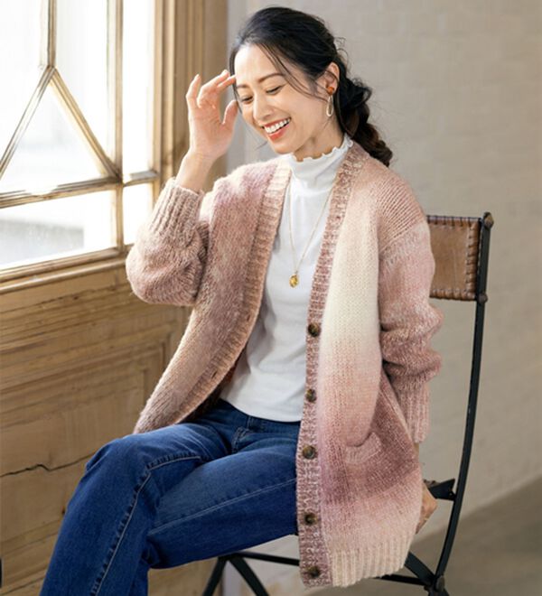 グラデーションニットカーディガン - ベルーナ【公式】 