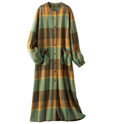 「綿１００％ふんわり柔か微起毛ルームワンピ（パジャマ・ルームウェア）」