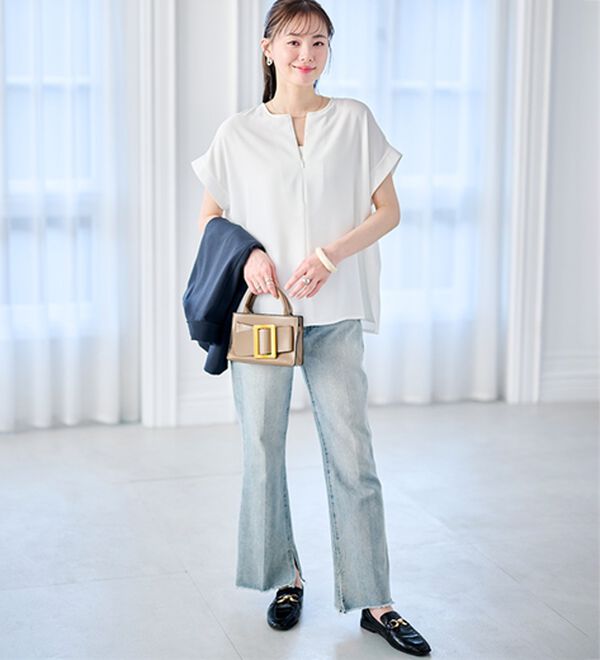 RANAN（ラナン）の「前後2WAYハーフジップブラウス（ブラウス）」｜詳細画像