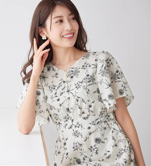 alotta（アロッタ）の「【お客様企画】欲しいが詰まったひんやり花柄ワンピース（プリントワンピース）」｜詳細画像