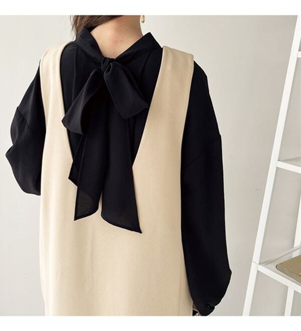 GeeRA（ジーラ）の「前後２ｗａｙボウタイブラウス（ブラウス）」｜詳細画像