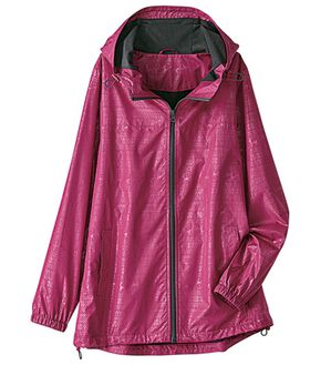 BELLUNA（ベルーナ）の「はっ水！裏あったか素材プリントパーカー（バッグ付）（ブルゾン）」｜ワイン