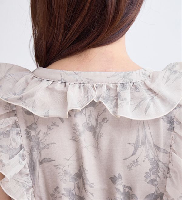 alotta（アロッタ）の「ニュアンス花柄ラッフルデザインワンピース（その他ワンピース）」｜詳細画像