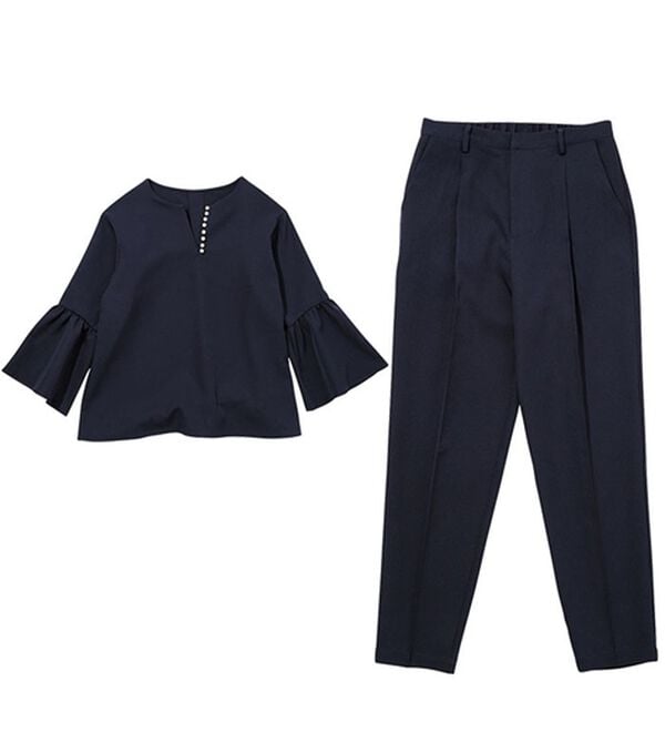 GeeRA（ジーラ）の「パールデザインセットアップ（パンツスーツ）」｜詳細画像