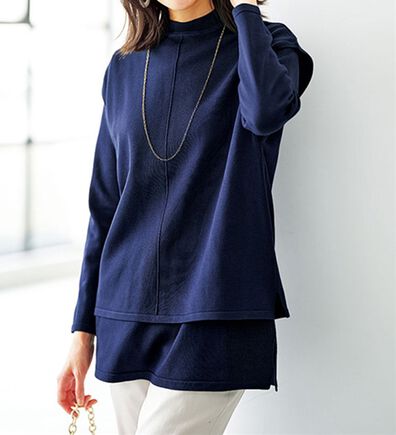 BELLUNA（ベルーナ）の「前後２ｗａｙベスト付ニットアンサンブル（アンサンブル）」