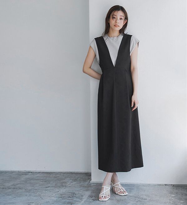 Pierrot（ピエロ）の「ウエストマークジャンパースカート（ジャンパースカート）」｜詳細画像