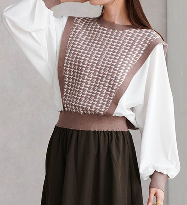 RANAN（ラナン）の「重ね着風ドッキングワンピース（ドッキングワンピース）」｜詳細画像