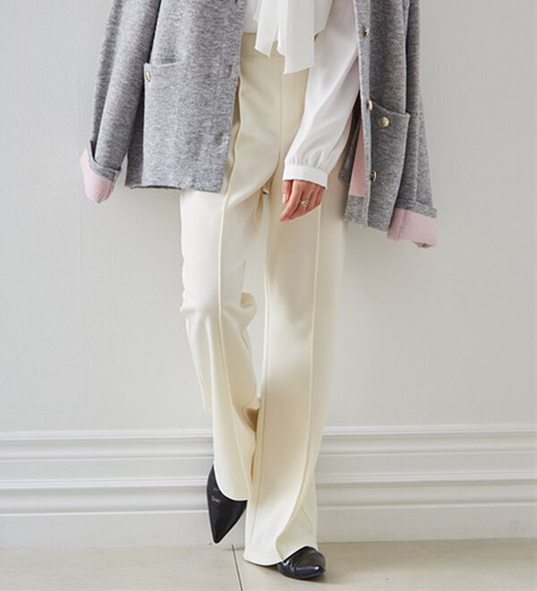 RANAN（ラナン）の「美脚見えツイルフレアーパンツ（フルレングスパンツ）」｜詳細画像