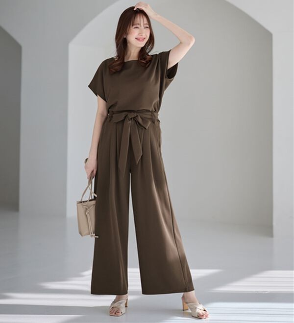 alotta（アロッタ）の「【２点セット】ひんやり涼しいこなれセットアップ（セットアップ）」｜詳細画像