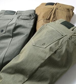 「【３本組】＜コムルヴァン・オム＞新定番！杢調ストレッチパンツ（メンズフルレングスパンツ）」｜3本組