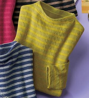 ルフラン（ルフラン）の「あったか裏起毛ジャカード柄プルオーバー（カットソー）」｜マスタード