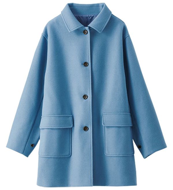 BELLUNA（ベルーナ）の「ウール調ステンカラーコート（ハーフコート）」｜詳細画像