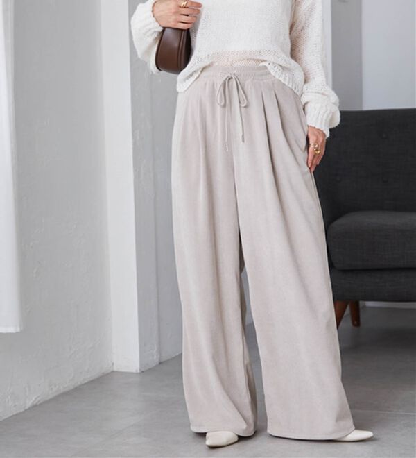 RANAN（ラナン）の「リブタックワイドイージーパンツ（その他パンツ）」｜詳細画像