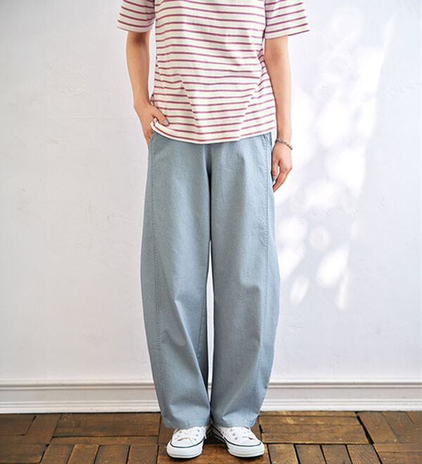 BELLUNA（ベルーナ）の「＜＆ｃｏｃｏｃｈｉ＞ハピネスコットン１００％なめらかボーダープルオーバー（カットソー）」｜詳細画像