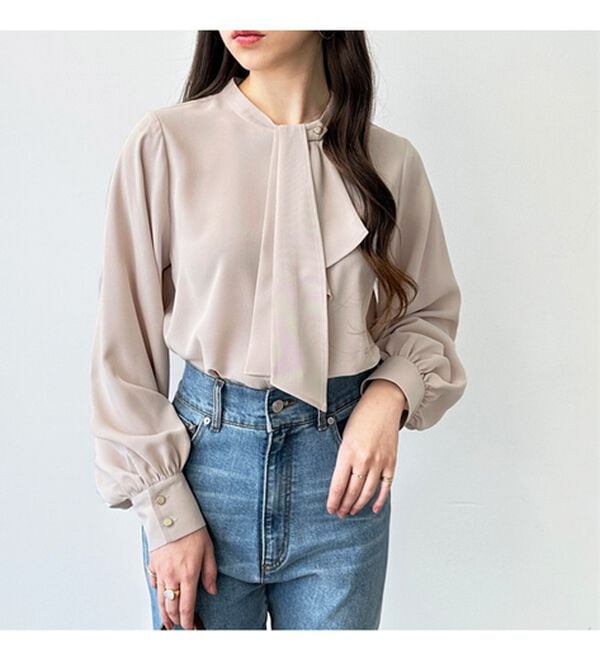 GeeRA（ジーラ）の「２ＷＡＹドレープスカーフタイブラウス（ブラウス）」｜詳細画像