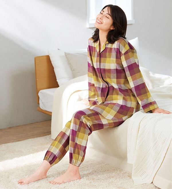 LAVIENNE（ラヴィエンヌ）の「綿１００％ふんわり柔か微起毛パジャマ（パジャマ・ルームウェア）」｜詳細画像