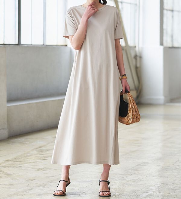 RANAN（ラナン）の「＜ＢＣ＞綿１００％ひんやりポケット付マキシワンピース（その他ワンピース）」｜詳細画像