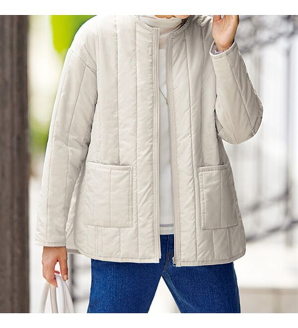 BELLUNA（ベルーナ）の「春まで毎日だって着たい！蓄熱中わたジャケット付アンサンブル（ハーフコート）」｜詳細画像