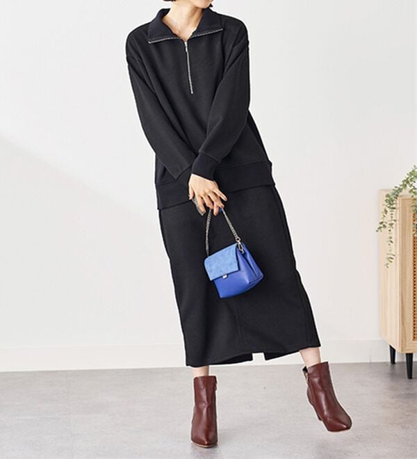 BELLUNA（ベルーナ）の「ボーダージャカードハーフジッププルオーバー（カットソー）」｜詳細画像