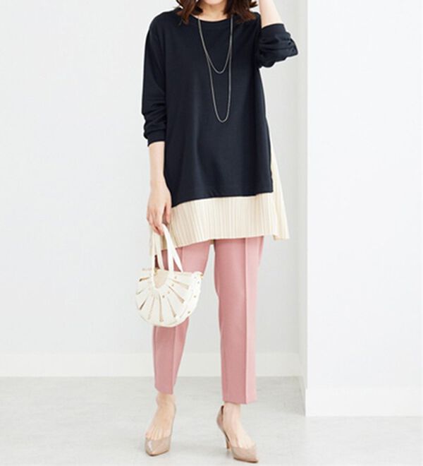 BELLUNA（ベルーナ）の「裾プリーツ切替チュニック（チュニック）」｜詳細画像