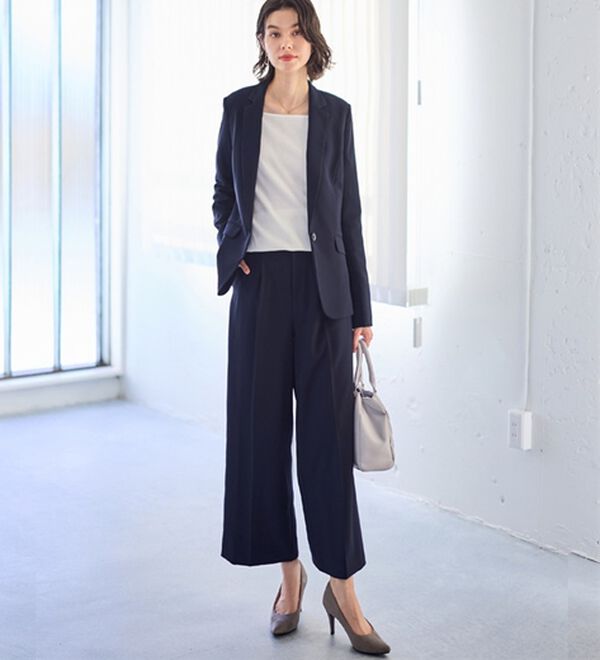 2点セット】選べるボトム！洗えて型くずれしないパンツスーツセット