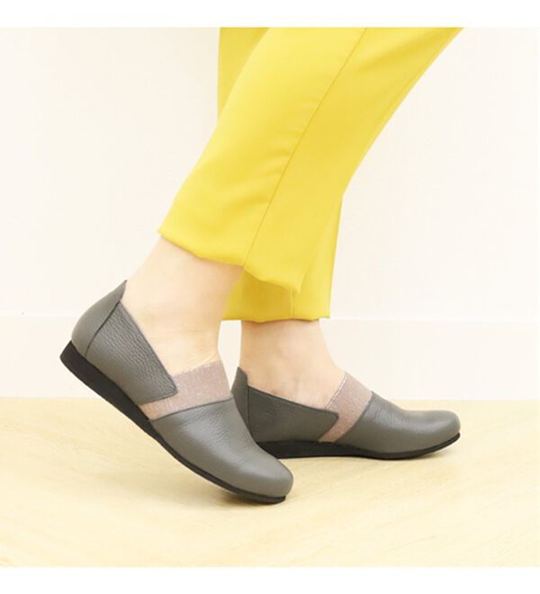 BELLUNA（ベルーナ）の「４Ｅイタリアンレザースリッポンシューズ（スリッポン）」｜詳細画像