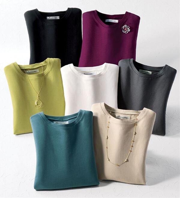 BELLUNA（ベルーナ）の「綿１００％大人顔サマ見えプルオーバー（カットソー）」｜詳細画像