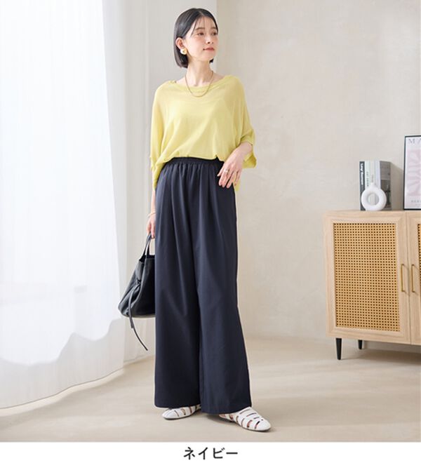 Viola e Viola（ヴィオラ エ ヴィオラ）の「風が通り抜ける！サッカーワイドパンツ（ワイドパンツ・ガウチョ）」｜詳細画像