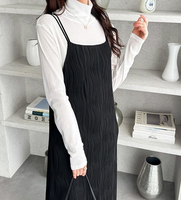 GeeRA（ジーラ）の「ウェーブジャガードキャミワンピース（その他ワンピース）」｜詳細画像