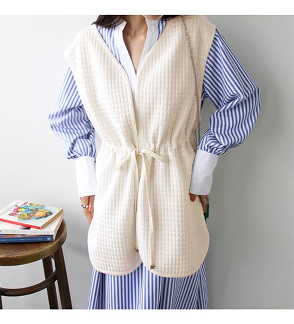 GeeRA（ジーラ）の「前後２ＷＡＹキルティングカットソーベスト（ベスト）」｜詳細画像