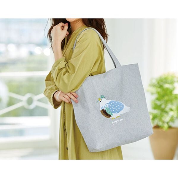 BELLUNA（ベルーナ）の「地球に優しくリサイクルコットン混刺しゅうトート（トートバッグ）」｜詳細画像