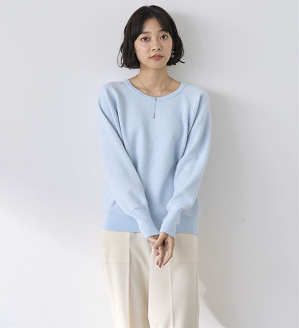 BELLUNA（ベルーナ）の「トレーナー感覚！きれいめカジュアルさんのためのニットトレーナー（ニット・セーター）」｜詳細画像