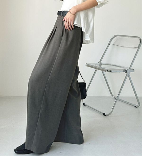 GeeRA（ジーラ）の「３タックワイドパンツ（フルレングスパンツ）」｜詳細画像