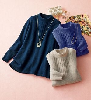 ルフラン（ルフラン）の「【３色組】多機能が嬉しい♪ウール入りニット（ニット・セーター）」｜3色組