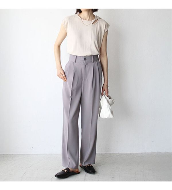 GeeRA（ジーラ）の「ツイストカットワークランダムテレコトップス（カットソー）」｜詳細画像