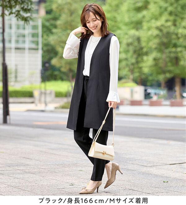 Viola e Viola（ヴィオラ エ ヴィオラ）の「美ラインを叶える！ロングベストセットアップ（パンツスーツ）」｜詳細画像